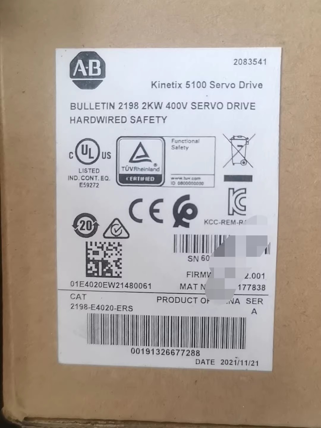 2198-E4020-ERS Kinetix 5100 servo, upouusi ja aito