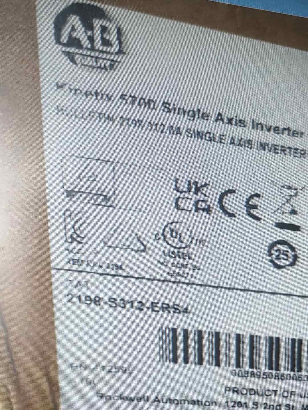 2198-S312-ERS4 Kinetix 5700 servo, upouusi ja aito