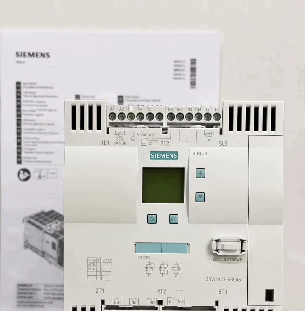 Upouusi, aito, suoraan tehtaalla Siemens 3RW4056-2BB44 pehmokäynnistin SIRIUS SOFT STARTER