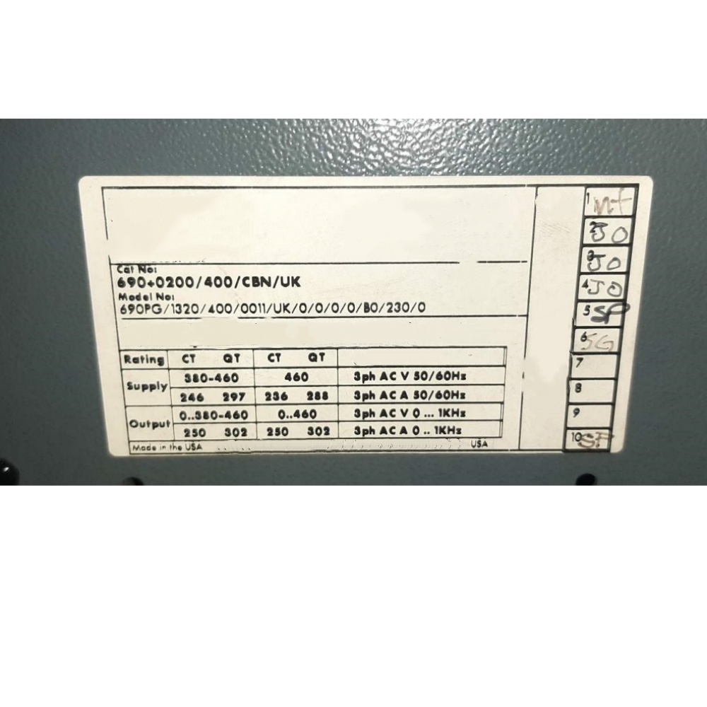 Upouusi alkuperäinen Parker 690PG/1320/400/0011/UK/0/0/0/0/B0/230/0 Servotaajuusmuuttajat taajuusmuuttajat servomoottorit ohjaimet Nopea toimitus